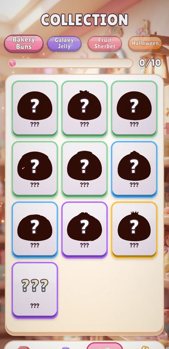 The collection book with silhouettes still to find